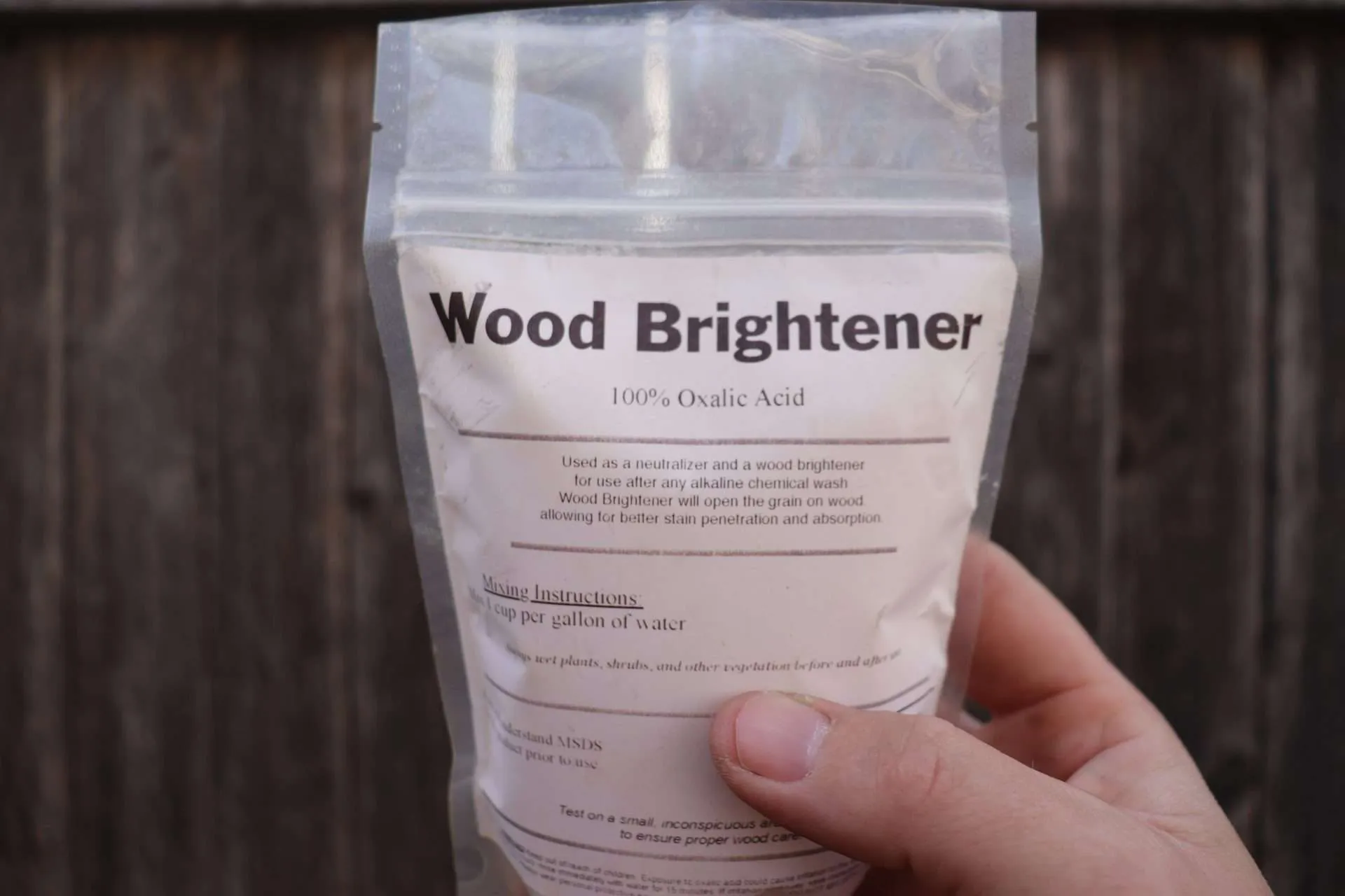 Oxalic Acid a bag of oxalic acid wood brightener