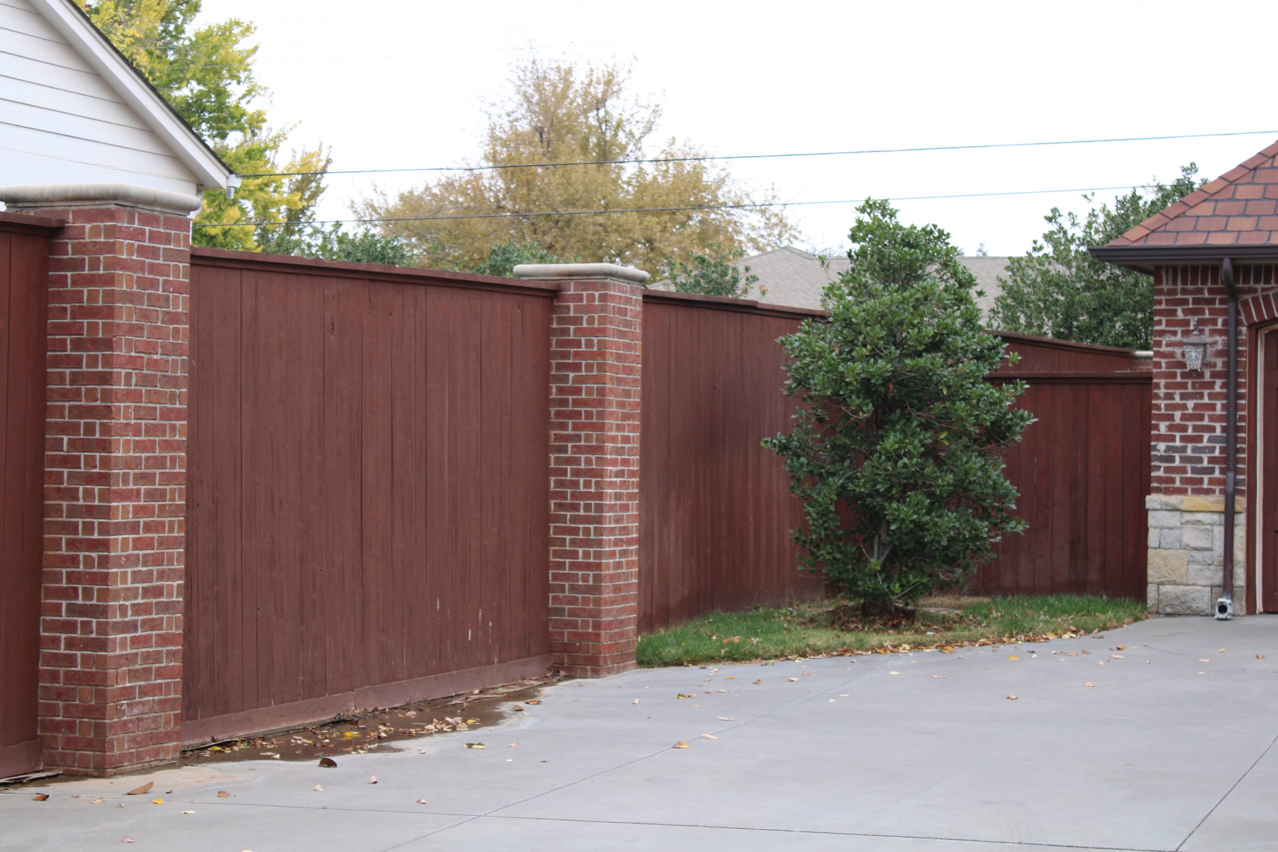 superdeck on fence superdeck fence stain applied to wooden cedar fence pickets