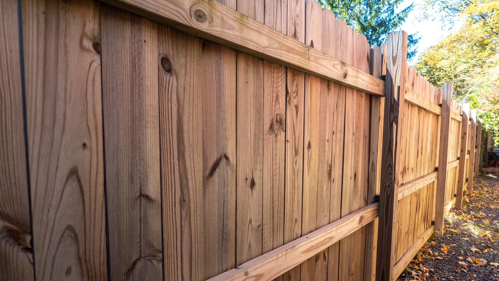 transparent fence stain a wooden fence with a brown fence stain